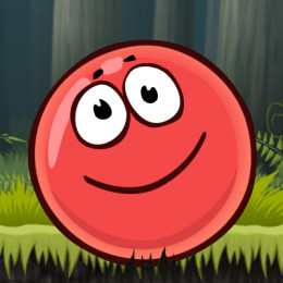 red bouncing ball with face game
