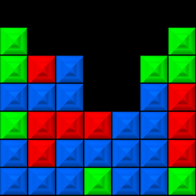 Puzzle colorido bloco quadrado para jogos de combinar 3