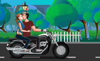 Risky Motorcycle Kissing