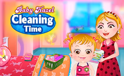 Baby Hazel Cleaning Time