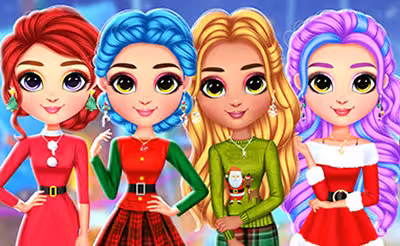 Rainbow Girls Christmas Outfits
