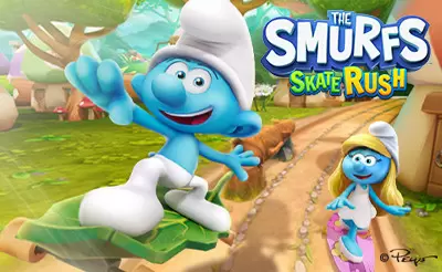 THE SMURFS SKATE RUSH jogo online no