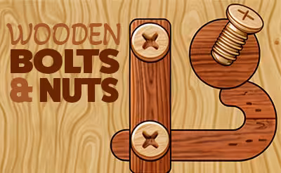 Wooden bolts and nuts