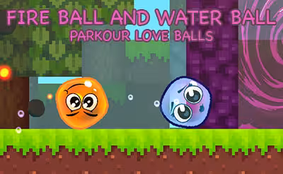 Fire Ball and Water Ball: Parkour Love Balls